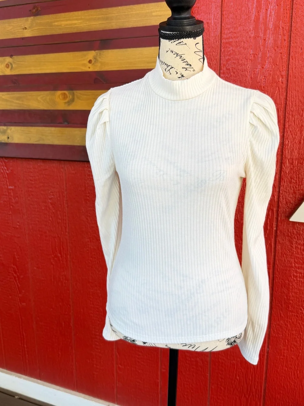 iris Cream Ribbed Cowl-Neck Sweater - Picture 3 of 6